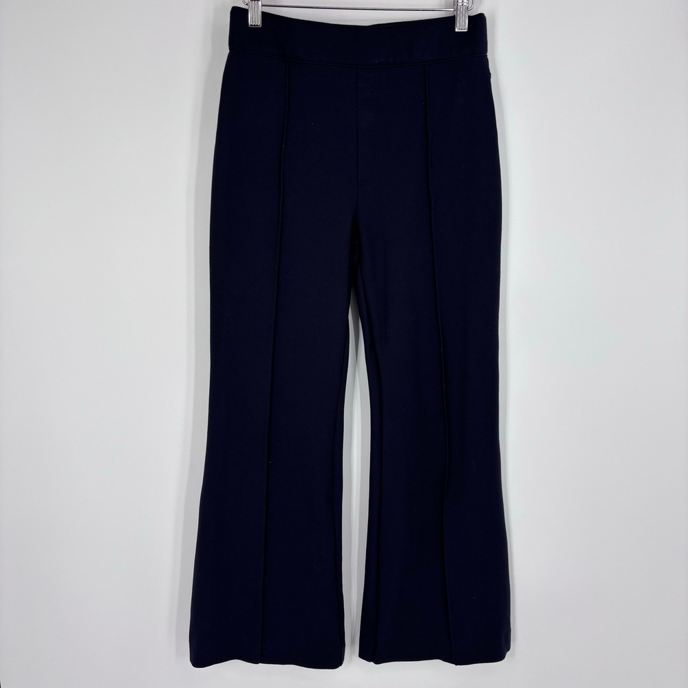 Spanx The Perfect Pant Backline Flare Navy Blue Women Medium Petite Office Work